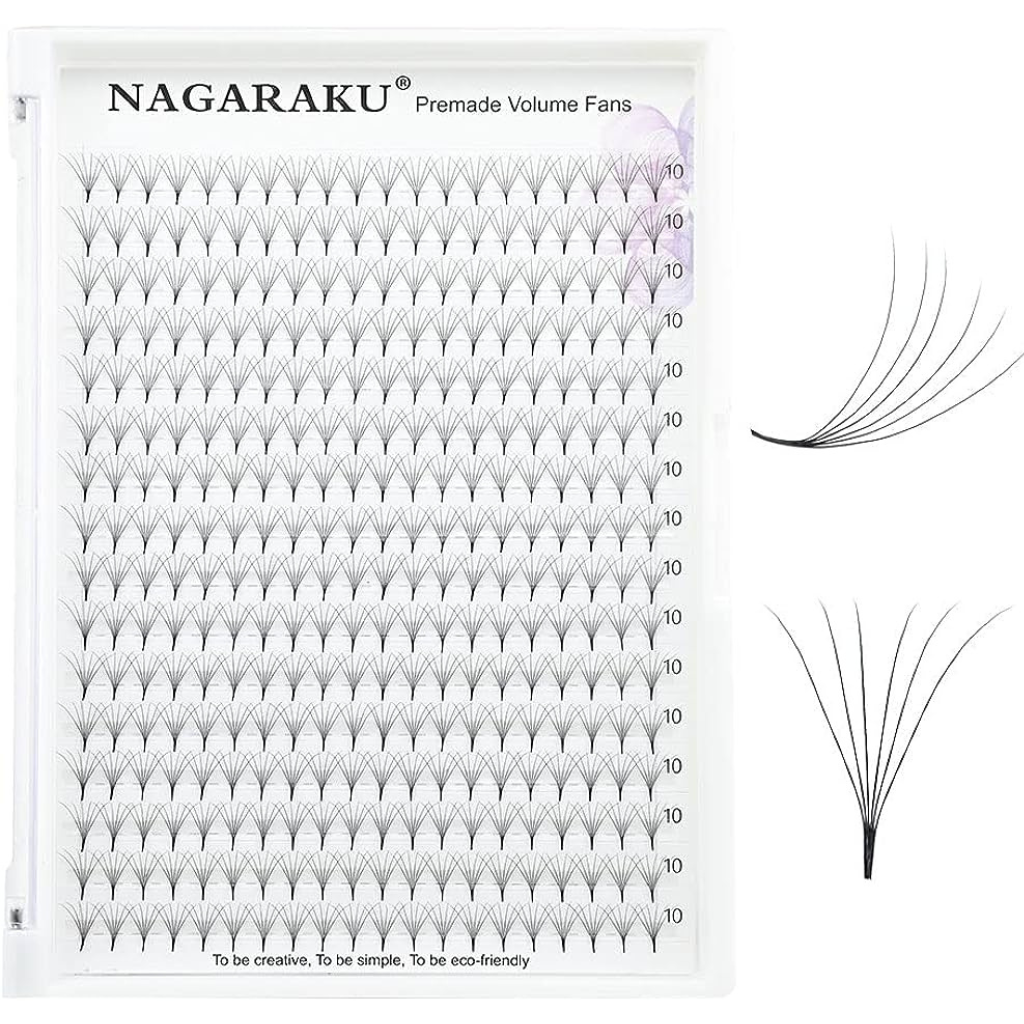 NAGARAKU ABANICOS DE PESTAÑAS PREARMADOS