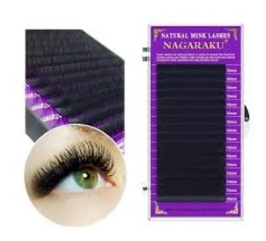 Pestañas Nagaraku Mink 1*1 Una Medida Extensión De Pestañas LIQUIDACIÓN