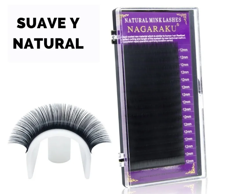 Pestañas Nagaraku Mink 1*1 Una Medida Extensión De Pestañas LIQUIDACIÓN